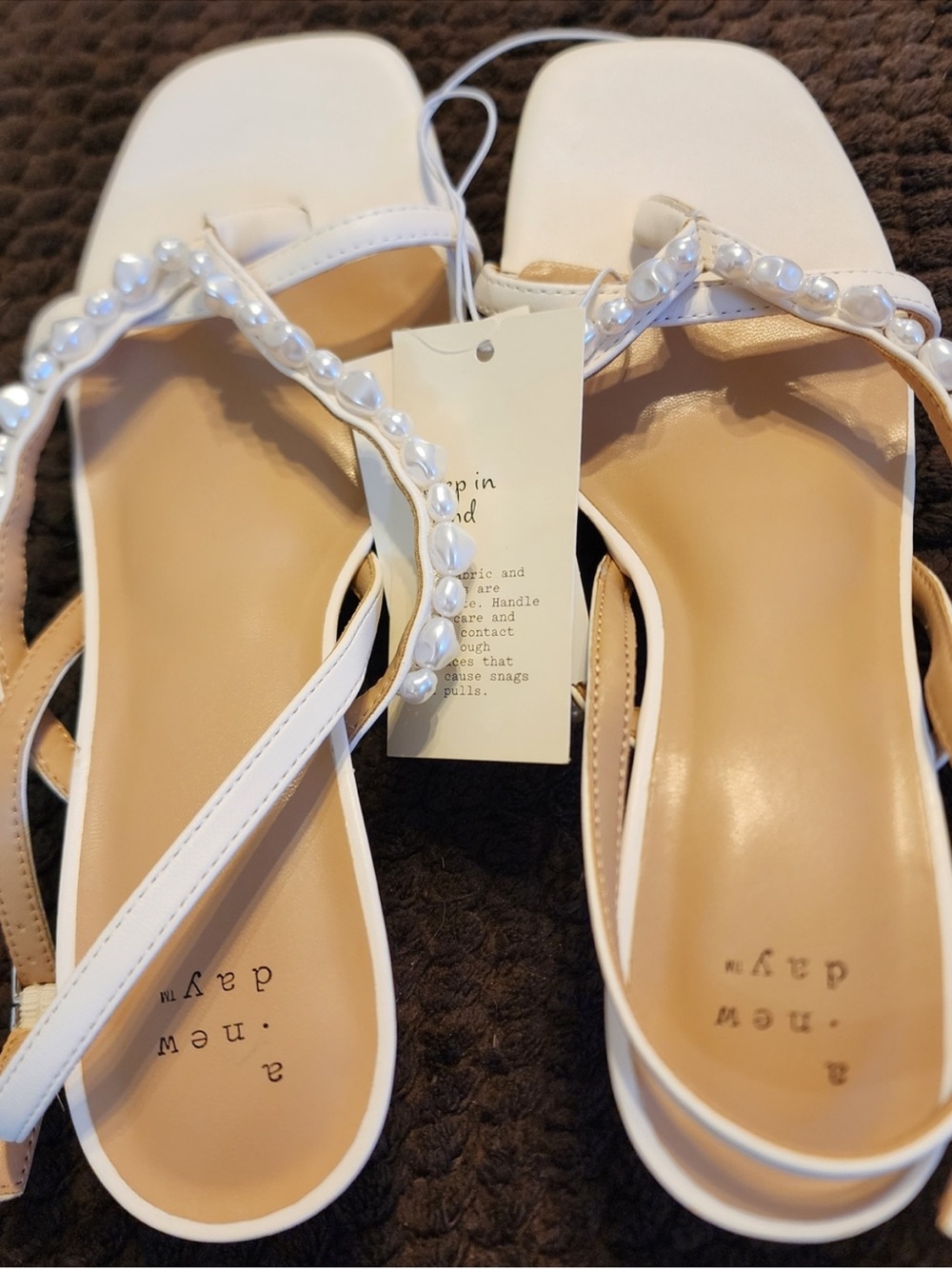 a new day White Pearl Strap Women’s Sandals